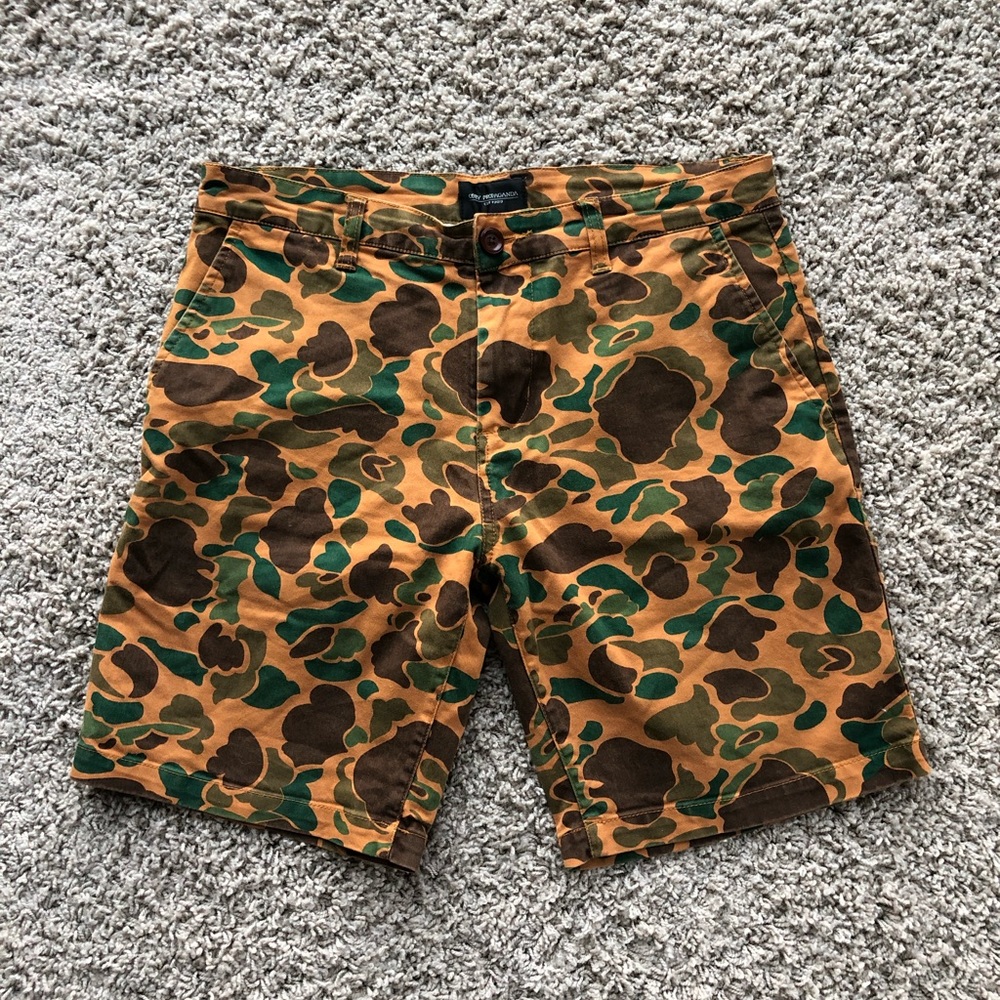 Urban Outfitters Obey Propaganda Camo Track Shorts